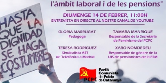 Situació i lluita de les dones treballadores en l’àmbit laboral i de les pensions