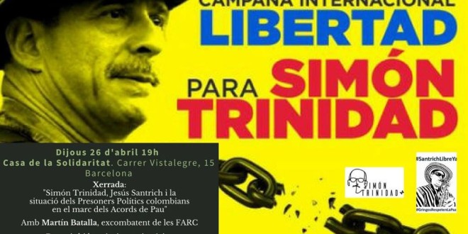 Acte a Barcelona de la campanya internacional: “Libertad para Simón Trinidad”