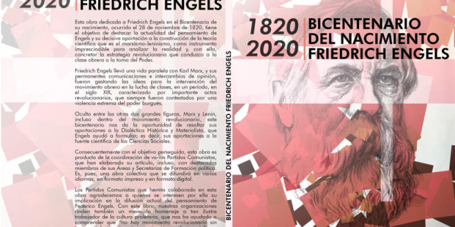 La editorial Unidad y Lucha publica un libro colectivo conmemorando el bicentenario del nacimiento de Friedrich Engels