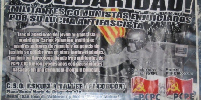 Solidaritat amb el CSO Eskuela Taller d’Alcorcón