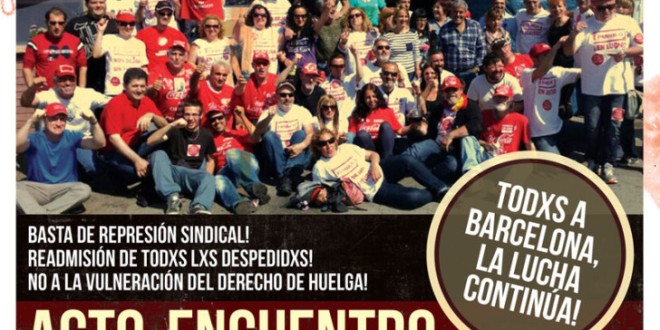 Acte conjunt del treballadors de Panrico i Coca-Cola