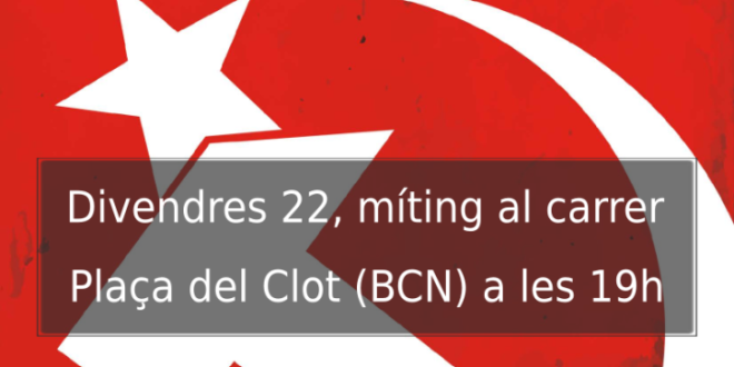 Míting al carrer al barri del Clot (BCN)