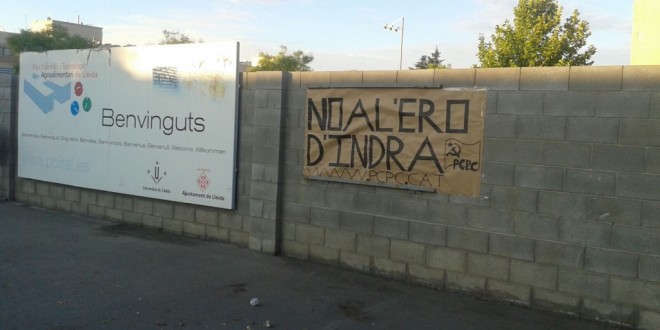 El PCPC amb els i les treballadores d’INDRA a Lleida