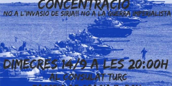 No a la guerra imperialista! No a l’invasió de Síria!