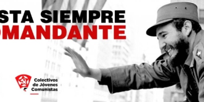 El Comitè Central del PCPE ret homenatge al comandant Fidel Castro Ruz, gloriós dirigent revolucionari mort avui dia 26 de novembre de 2016 a l’Havana