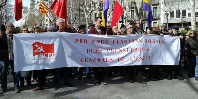 Crònica manifestació per les pensions a Barcelona