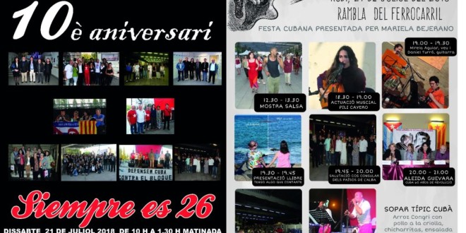 Nota de suport del PCPC a la Festa Nacional de Cuba