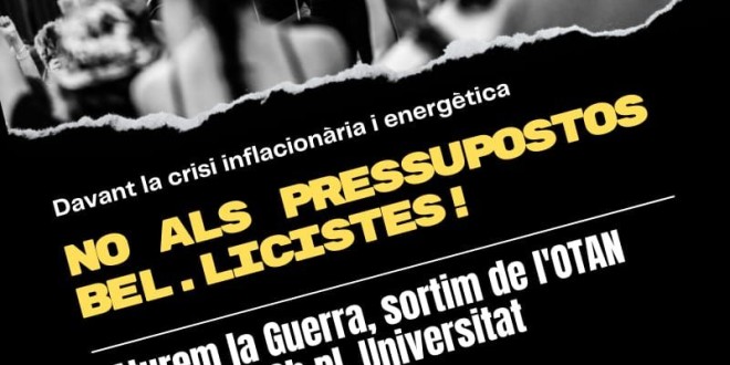 NI UN EURO A LA GUERRA<br>SORTIM DE L’OTAN!